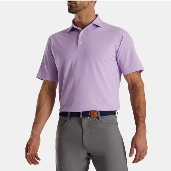 FOOTJOY SOLID LISLE PERFORMANCE GOLF POLOSIZE MEDIUM